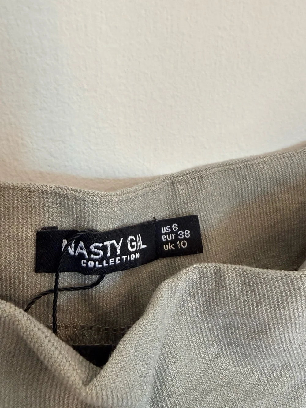 Nasty Gal Sage Green Ruffle Wrap Mini Skirt